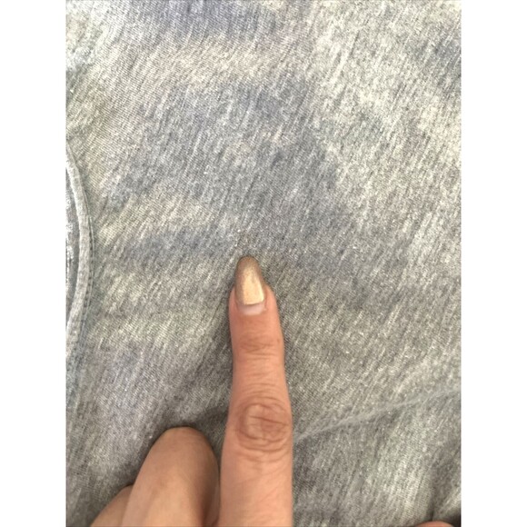 Ropaje Womens Tank Top Sz Medium Heather Gray Rolled Neckline Cropped Minimalist - Picture 11 of 13